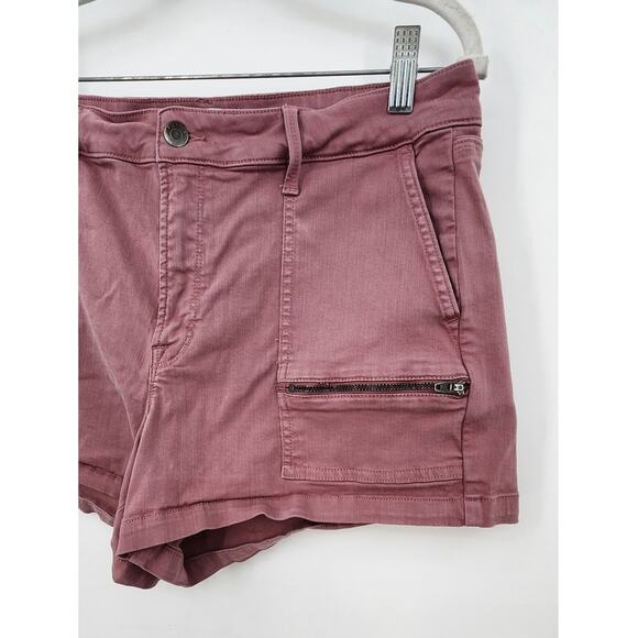 Pistola Hannah Cargo Zipper Detail‎ Mauve Shorts Size 31 - Picture 4 of 5